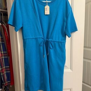 Jodifl Short Sleeve Dress with Tie Front- comfy!!